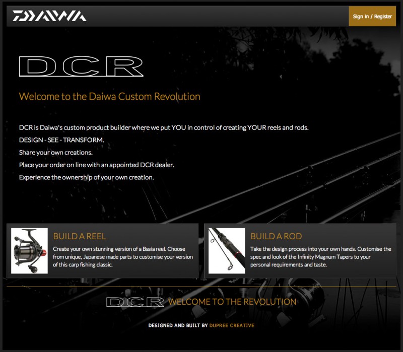 Screen shot of the Daiwa web app