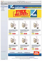 Veals Mail Order, online tackle shop, angling store, sea angling, HTML Email, mail order